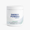 Container of Energy Powder by Rejuvrx with yuzu flavor on a white background