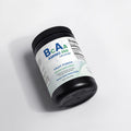 BCAA supplement container with label on a white background