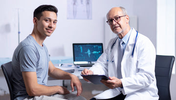 Doctor and patient in a medical office setting