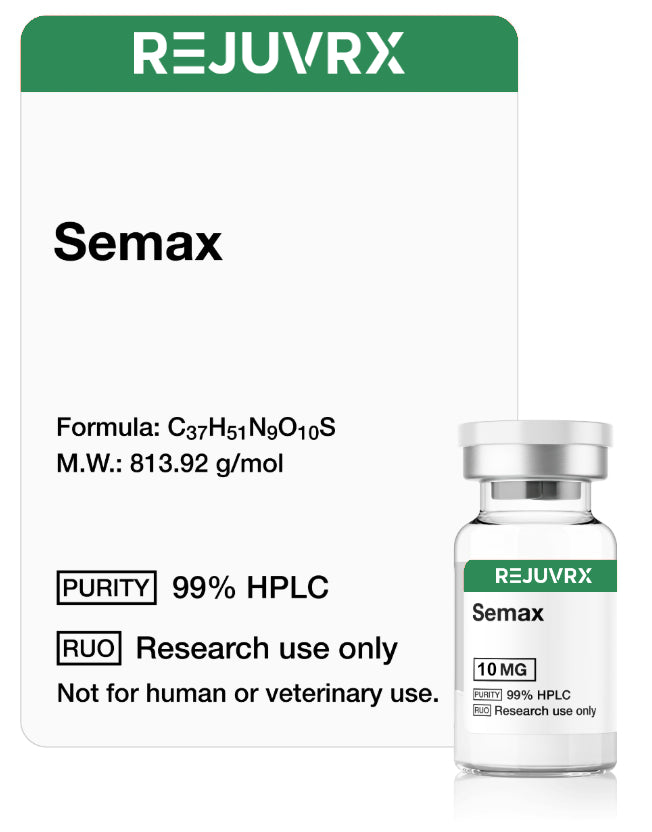REJUVRX Semax vial with label on a white background