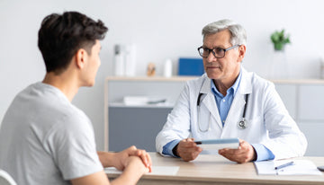Doctor and patient in a medical consultation setting